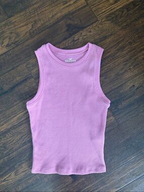 Hollister Pink Ribbed Sleeveless Top